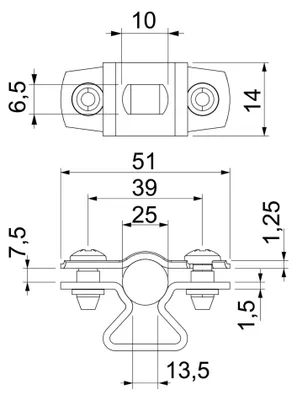 Produktbild von Obo Bettermann =, Aluminium, Aluminium, 8 mm, 1,5 mm