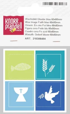 Produktbild von KNORR PRANDELL 218306484 Wachsbild Glaube 60 x 60 mm blau