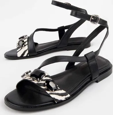 Image de Montevita Flache Sandale Mirea4 Schwarz