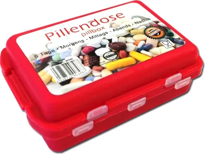 Produktbild von Pillendose mit Clipverschschluß mit 10 Fächern Pillenbox Medikamentenbox