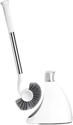 Productafbeelding van Famanu toiletborstel met houder, stevige borstels en een afneembaar borstelhuid, wit