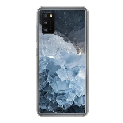 Produktbild von MuchoWow® Handyhülle Schutzhülle Hülle für Samsung Galaxy A41 Naturstein - Kristall - Blau Silikon Softcase Handy Hülle - Mobiltelefon