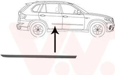Obrázek produktu pro VAN WEZEL Ozdobná lišta pro zadní pravé dveře Lišta pro BMW X5 (E70) 0689426