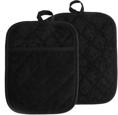 Produktbild von NTHProducts – Ofenhandschuhe – Hitzebeständige Küchenhandschuhe – Schwarz – Rutschfeste Ofenhandschuhe – Ideal zum Kochen und Grillen – 2 Stück