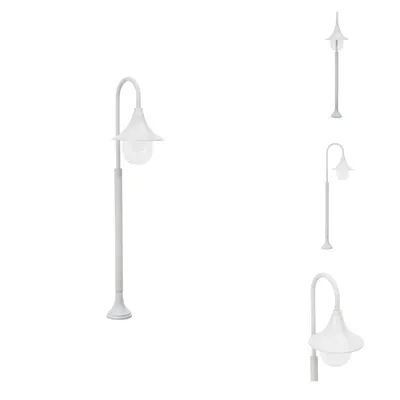 Zdjęcie produktu dla vidaXL Słupek ogrodowy E27 120 cm aluminiowy biały - Oświetlenie zewnętrzne