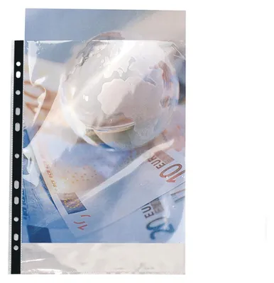 Produktbild von Exacompta Packung 10 Prospekthüllen glatt und gelocht aus PP 90µ DIN A4 Kristall