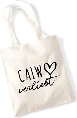 Produktbild von Huuraa Jutebeutel Calw verliebt 10 Liter Natural Baumwolle Tasche Geschenkidee
