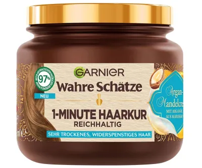 Image de Masque capillaire Garnier à l'huile d'argan et d'amande, 340ml