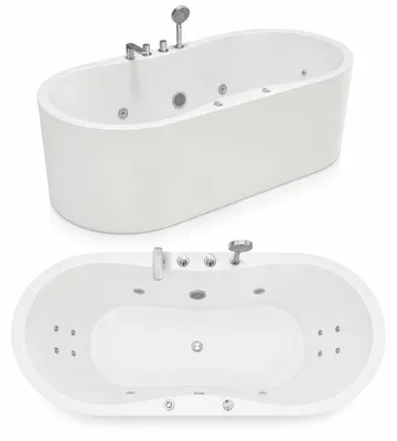 Zdjęcie produktu dla Wanna Łazienkowa Ferrara z Hydromasażem  170 x 80 cm wolnostojąca Akrylowa Jacuzzi
