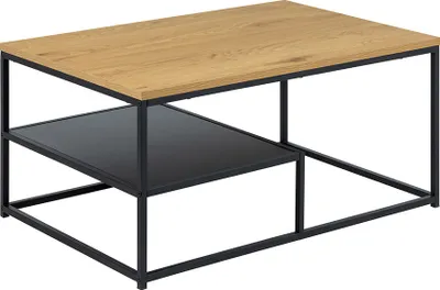 Obrázok produktu pre Smuk Couchtisch 90 cm Olivia Holz - Schwarz