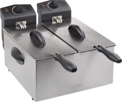Immagine prodotto di Friggitrice a doppio cestello Tristar FR-6937 - 2 x 3 litri in acciaio inox
