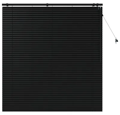 Zdjęcie produktu dla vidaXL Żaluzja, czarna, 150 x 160 cm, rama 35 mm, wykonana z litego drewna paulowni