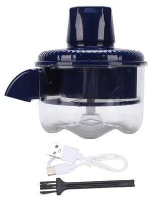 Productafbeelding van Elektrische druivenontveller, multifunctioneel, met 6 messen, automatische schiller voor fruit en groenten, blauw