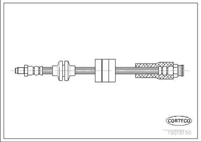 Produktbild von CORTECO 19018150 Bremsschlauch Vorne für FIAT CINQUECENTO (170)