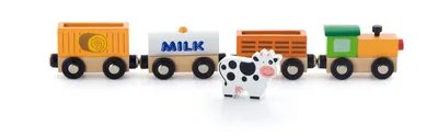 Obrázok produktu pre Detský drevený magnetický vlačiek Viga Farma