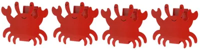 Produktbild von Dekorative Tischdeckenklammern 4er-Set mit Krabbe, Kaktus, Blume und Surfen Motiven