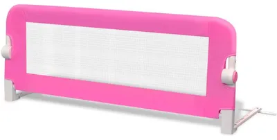 Obrázek produktu pro vidaXL Bezpečnostní zábrana do postele pro batolata 102x42 cm růžová