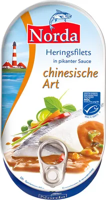 Produktbild von NORDA Heringsfilets in pikanter Sauce chinesische Art 200g