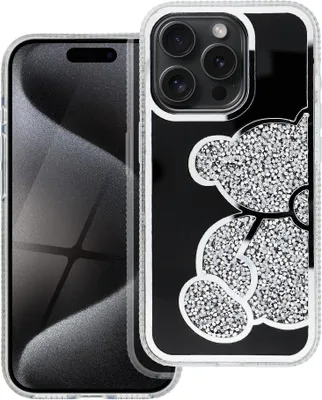 Productafbeelding van TEDDYBEAR telefoonhoesje voor iPhone 16e (SE 4 2025), zilver