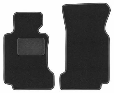 Imagen del producto de Alfombrillas delanteras de moqueta para BMW Serie 7 E38 1994-2001 (sedán) – 2 piezas, gris grafito, a medida – Wielganizator LUX