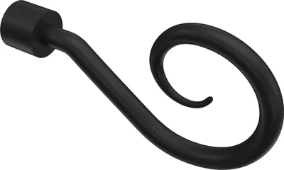 Produktbild von Interdeco Endstücke / Zierabschlüsse für Gardinenstangen mit 16 mm Ø Schwarz, Typ Allegra (Spirale), Pack. 2 Stück