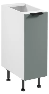 Image de Meuble bas à une porte SALERNO - largeur 30 cm, blanc/vert