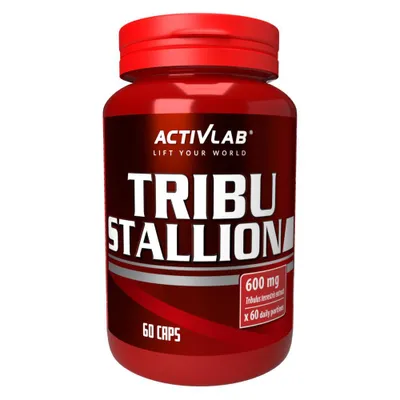 Produktbild von Tribu Stallion Tribulus Terrestris 600 mg Extrakt, Nahrungsergänzungsmittel, 60 Kapseln, standardisierter Pflanzenextrakt mit Saponinen