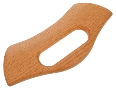 Produktbild von Gua Sha Massagegerät aus Holz für Ganzkörperanwendungen