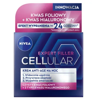 Zdjęcie produktu dla Nivea Cellular Expert Filler Krem anti-age na noc, 50ml
