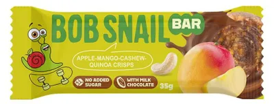 BATON JABŁKO - MANGO - ORZECHY NERKOWCA BEZ DODATKU CUKRÓW 35 g - BOB SNAIL