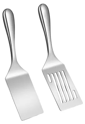 Productafbeelding van Pannenspatel, 24,8 x 6,5 cm, roestvrijstalen spateltje voor koken en grillen