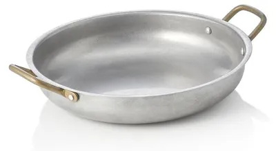 Produktbild von Servierpfanne STEEL & STYLE VINTAGE mit 2 Messinggriffen, Ø 23 cm, 1 ltr., Chromnickelstahl