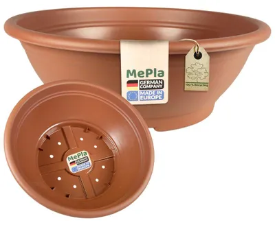 Produktbild von MePla - Pflanzschale mit Bodenloch ø 40 cm terra