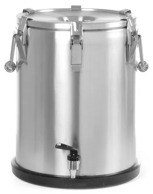 Imagen del producto de Termo de acero inoxidable aislado de 25 litros con grifo para transporte de alimentos