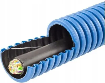 Produktbild von 40mm 10m Wellrohr Verlegung im Erdreich Leerrohr Elektrorohr Erde Einzugshilfe
