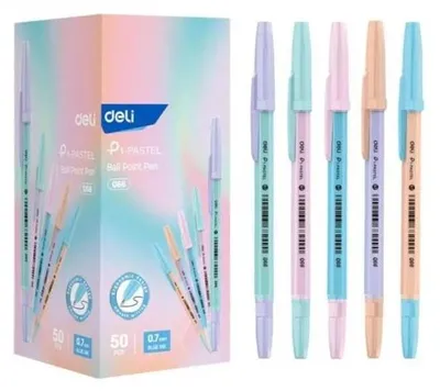 Obrázek produktu pro Kuličkové pero 0,7 mm, pastelově modré (50 ks) DELI