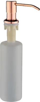 Immagine prodotto di Dosatore di sapone da incasso, dosatore di sapone per lavello, oro rosa, 500 ml, dosatore di detersivo Dropp
