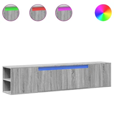 Produktbild von vidaXL TV-Wandschrank mit LED-Beleuchtung Grau Sonoma 180x31x39,5 cm