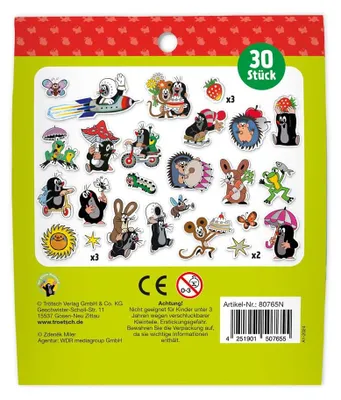 Obrázok produktu pre Trötsch Der kleine Maulwurf Soft-Sticker: Aufkleber zum Verzieren und Verschenken