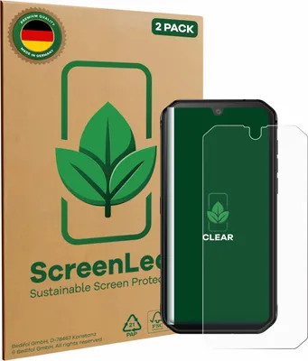 Produktbild von 2x ScreenLeaf Schutzfolie für Blackview BV9900E nachhaltiger Displayschutz Display Schutz Folie Klar Transparent
