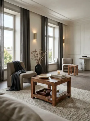 Produktbild von Couchtisch MUMBAI Massiv-Holz Sheesham 60 x 60 cm Wohnzimmer-Tisch Design dunkel-braun Landhaus-Stil Beistelltisch