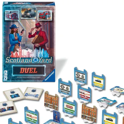 Produktbild von Gesellschaftsspiel 25032 Scotland Yard Duel Familienspiel Brettspiel für Kinder und Erwachsene für 2 Spieler ab 8 Jahre Das spannende Duell in London