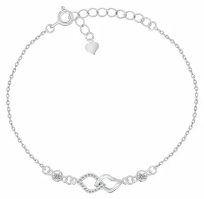 Obrázok produktu pre Elegantný strieborný náramok so zirkónmi BRC157W