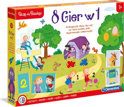 Zdjęcie produktu dla Zestaw 8 gier edukacyjnych dla przedszkolaków