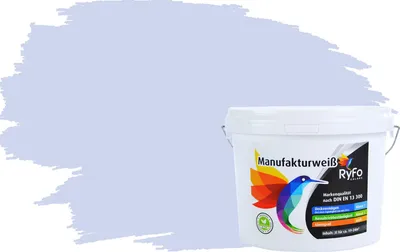 Produktbild von RyFo Colors Bunte Wandfarbe Manufakturweiß Lavendel 3l - weitere Violett Farbtöne und Größen erhältlich, Deckkraft Klasse 1, Nassabrieb Klasse 1