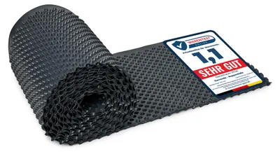 Produktbild von Garronda Noppenfolie HDPE mit hoher Druckfestigkeit – Mauerschutz und Bauwerksabdichtung – Drainagebahn für Keller, Grundmauern, Hochbeet, Wurzelschutz 0,5 m x 20 m GD-0160