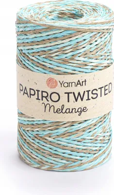Produktbild von Yarnart Papiro Twisted Melange 2304 Papiergarn, Vielseitig für Sommerprojekte