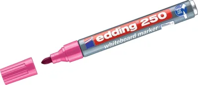 Produktbild von Whiteboardmarker edding 250 nachfüllbar 1,5-3mm rosa Packung mit 10 Stück