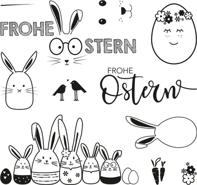 Produktbild von Clear Stamps "Frohe Ostern"