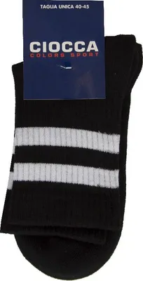 Immagine prodotto di Un paio di calze basse corte in cotone con suola in spugna sportive CIOCCA articolo U53/1, Piede 40 - 45, Cotone 86%,Poliammide 13%,Spandex 1%
